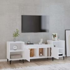  Fehér szerelt fa tv-szekrény 160 x 35 x 55 cm bútor