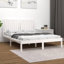 fehér tömör fenyőfa ágy matrac nélkül 160 x 200 cm ágy és ágykellék