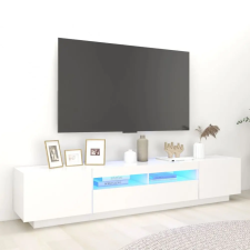  fehér TV-szekrény LED-lámpákkal 200 x 35 x 40 cm bútor