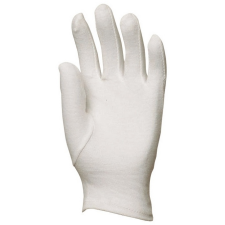  Fehér, varrott pamut boy-kesztyű, kézháton csuklógumival 7-es méretben (4147) védőkesztyű