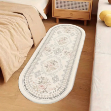 Fehér virág mintás szőnyeg 40 x 120 cm TD270829-1 lakástextília