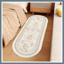 Fehér virág mintás szőnyeg 50 x 140 cm TD270829-2 lakástextília