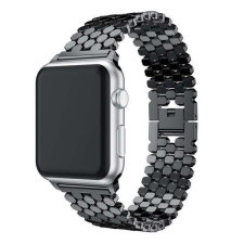 FeiFan Hexagon fém óraszíj Apple Watch órához 38/40/41 mm - Fekete okosóra kellék