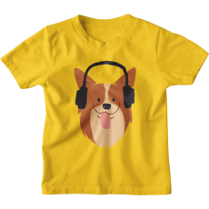  Fejhallgatós Kutya - Gyerek Póló