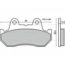  Fékbetét Honda CN 250cc RMS 0330 motorkerékpár fékbetét