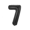  Fekete 7-es B&C Matt Black szám fólia lufi 85 cm