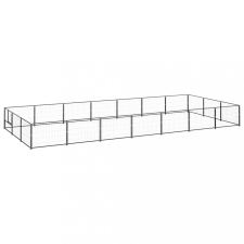  Fekete acél kutyakennel 21 m² szállítóbox, fekhely kutyáknak