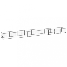  Fekete acél kutyakennel 9 m² szállítóbox, fekhely kutyáknak