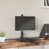  fekete acél monitorállvány VESA 75/100 mm