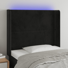  Fekete bársony LED-es fejtámla 103x16x118/128 cm ágy és ágykellék