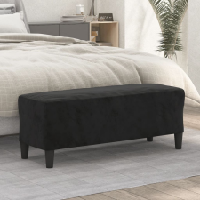  Fekete bársony pad 100 x 35 x 41 cm bútor