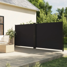  Fekete behúzható oldalsó napellenző 160 x 1200 cm kerti bútor