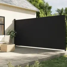  Fekete behúzható oldalsó napellenző 200 x 500 cm kerti bútor