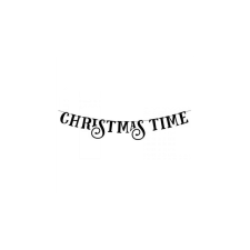  Fekete Christmas Time felirat - 14 cm x 80 cm party kellék