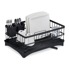  Fekete edényszárító leeresztővel konyhai eszköz