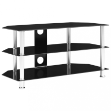 Fekete edzett üveg TV-szekrény 96 x 46 x 50 cm bútor