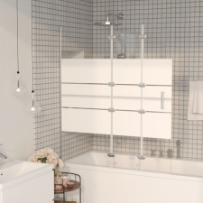  Fekete ESG zuhany-harmonikaajtó 120 x 140 cm kád, zuhanykabin