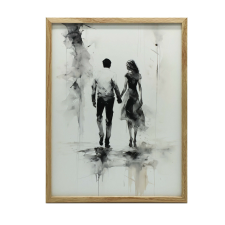  FEKETE-FEHÉR INTIM KERET NÉLKÜLI FALI PLAKÁT 30x40 CM grafika, keretezett kép