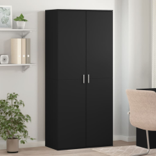  fekete forgácslap cipősszekrény 80 x 39 x 178 cm bútor