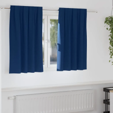  Fekete Függöny Gyűrűkkel 2 pcs Sötét kék 140 x 140 cm lakástextília