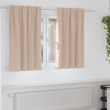  Fekete Függöny Gyűrűkkel 2 pcs Tópszínű 140 x 140 cm Poliészter lakástextília