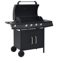  Fekete gázgrillsütő 4+1 főzőfelülettel grillsütő