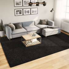  Fekete hosszú szálú bozontos modern szőnyeg 240 x 340 cm lakástextília