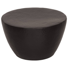  fekete kalapált alumínium dohányzóasztal Ø 50 x 30 cm bútor