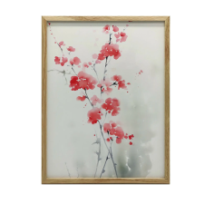  FEKETE KERETES FALI PLAKÁT CSERESZNYÉS TAVASZI VARÁJAI 50x70CM MATT PAPÍR grafika, keretezett kép