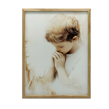  FEKETE KERETES FALI PLAKÁT IMÁDÓ ANGYAL 70x100 CM grafika, keretezett kép