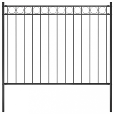  Fekete kerti acélkerítés 1,7 x 1,2 m építőanyag