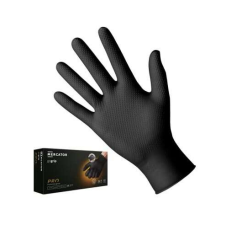 Fekete nitril kesztyű, texturált GOGRIP, set 50db L védőkesztyű