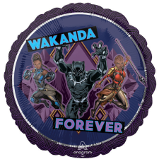  Fekete Párduc Wakanda fólia lufi 43 cm party kellék
