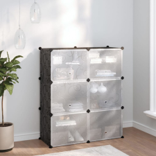  fekete polipropilén cipőtartó 84,5 x 31 x 93,5 cm bútor