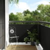  fekete polyrattan erkélyparaván 500x90 cm