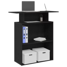 fekete, rétegelt fa recepciós asztal 100 x 40 x 104 cm íróasztal