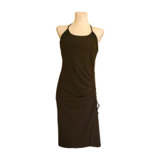  Fekete spagetti pántos női ruha (méret: L) női ruha