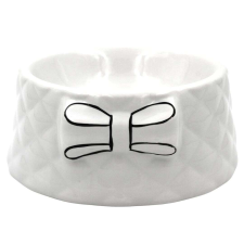  Fekete szalagos porcelán tál kutyatál