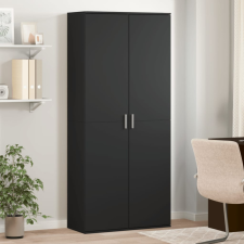  fekete szerelt fa magasszekrény 80 x 35 x 180 cm bútor