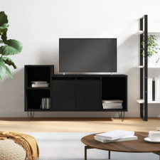 fekete szerelt fa TV-szekrény 100x35x55 cm bútor