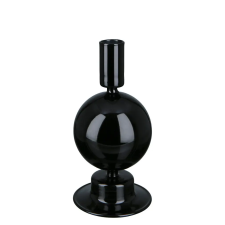  Fekete színű üveg gyertyatartó dekoráció