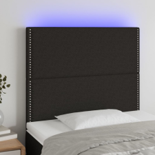  Fekete szövet LED-es fejtámla 90x5x118/128 cm ágy és ágykellék