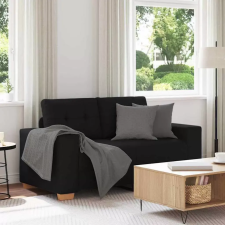  Fekete szövet loveseat kanapé 160x77x82 cm bútor