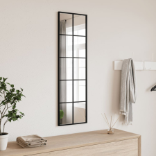  fekete téglalap alakú vas fali tükör 30 x 100 cm bútor