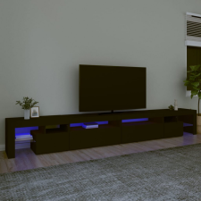 Fekete TV-szekrény LED-lámpákkal 290x36,5x40 cm bútor