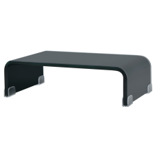 Fekete üveg TV/monitor állvány 40x25x11 cm bútor