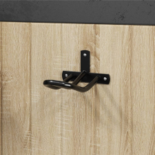  fekete vas falra szerelhető kantártartó lófelszerelés