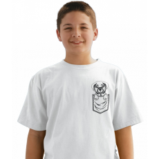  Fekete vonalas zseb állat (Kutya) - Gyerek Póló