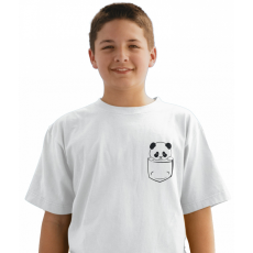  Fekete vonalas zseb állatok (Panda) - Gyerek Pólók