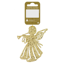  Felakasztható angyal műanyagból 10 cm arany karácsonyfadísz